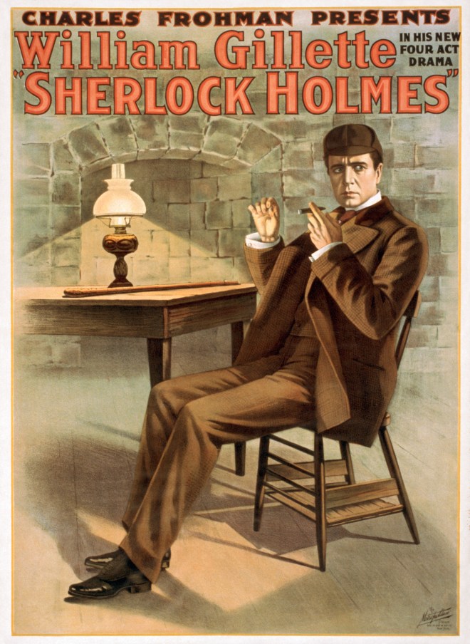 Playbill from William Gillette's stage production.
